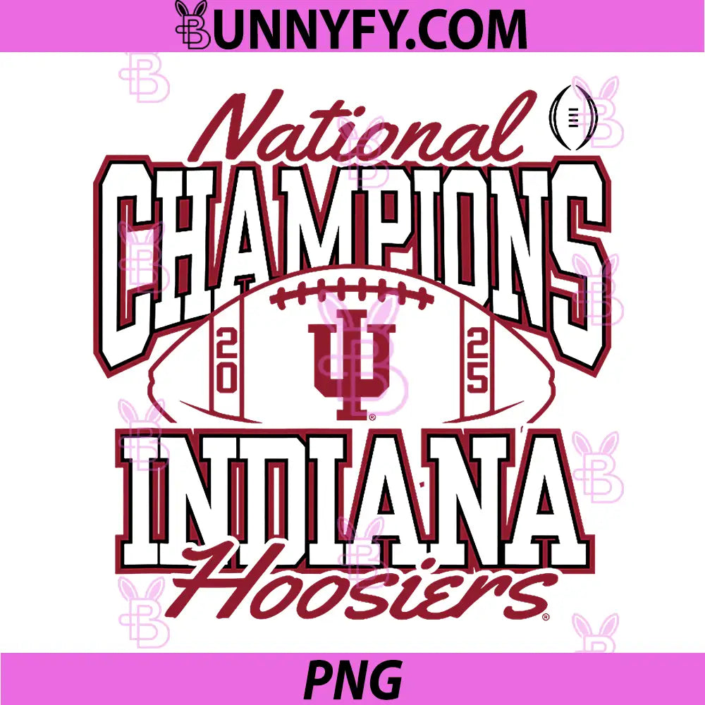 Indiana Hoosiers National Champs 2025 PNG, Football CFP Title PNG