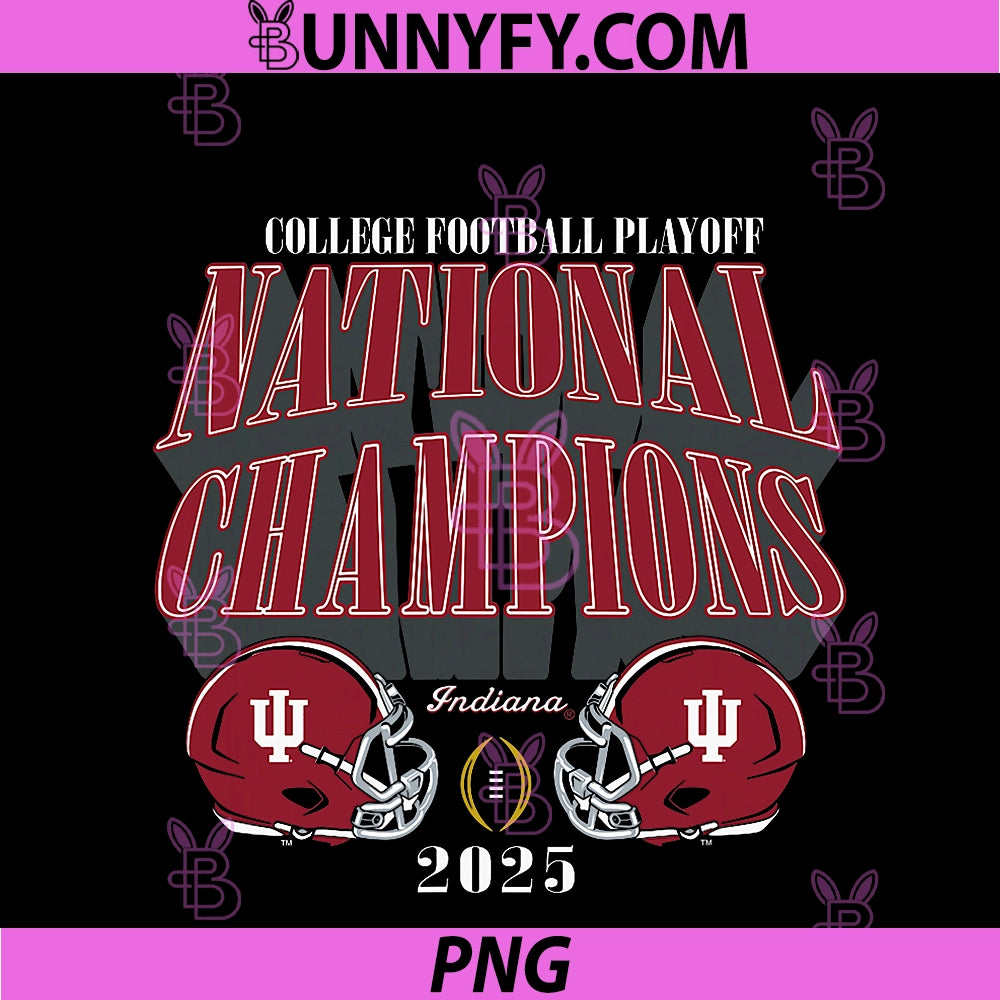 Indiana Hoosiers National Champs 2025 Football PNG, CFP Lombardi PNG