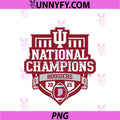 Indiana Hoosiers National Champs 2025 PNG, Football Official Gray PNG