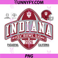 Indiana Hoosiers Rose Bowl 2025-2026 PNG, CFP Quarterfinal White PNG