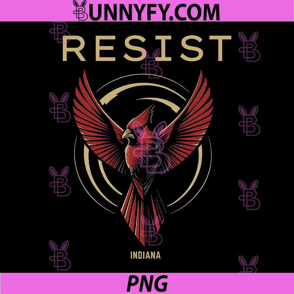 Indiana Resist 2026 PNG, Symbol of Rebel Alliance Red Cardinal PNG