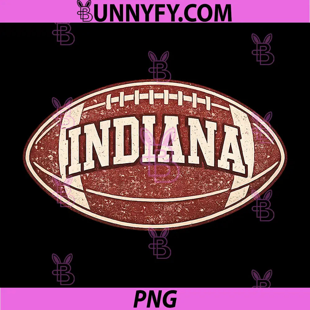 Indiana in Vintage PNG, Athletic Sports Style 80s 90s PNG
