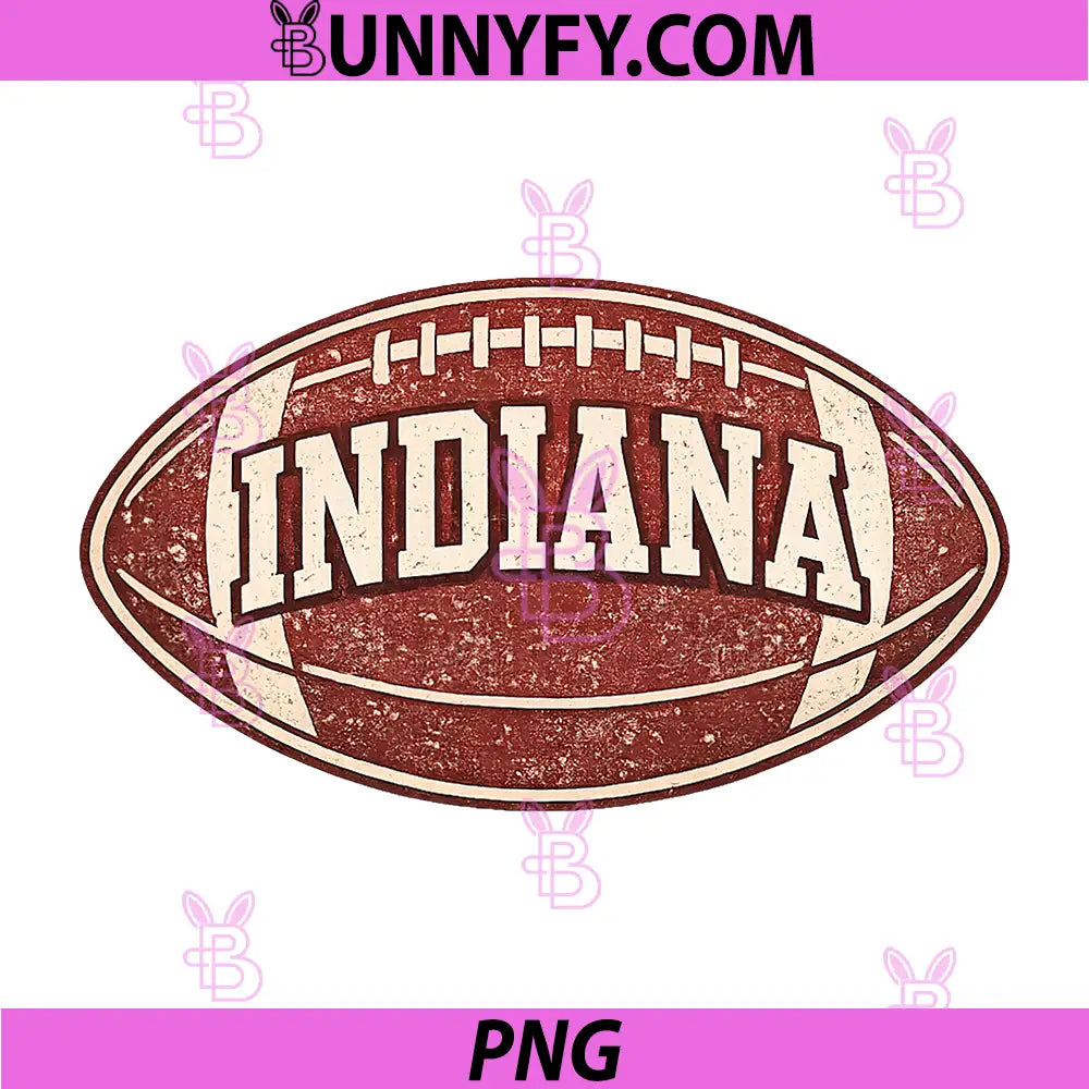 Indiana in Vintage PNG, Athletic Sports Style 80s 90s PNG
