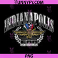 Indy 500 Indianapolis Motor PNG, Speedway Vintage Distressed Logo PNG