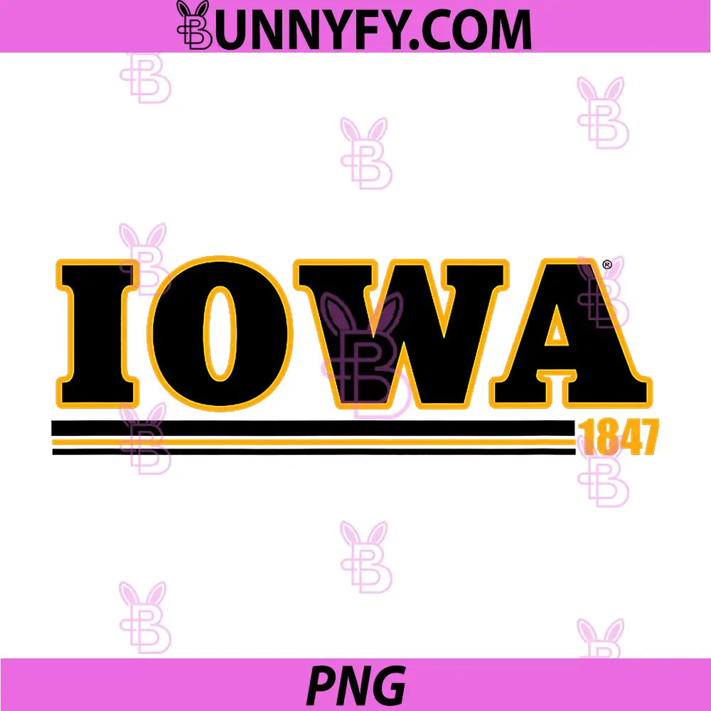 Iowa Hawkeyes Plot Lines White PNG, Officially Licensed PNG