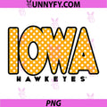 Iowa Hawkeyes Polka Dots White PNG, Officially Licensed PNG