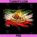 Iran Flag with Lion and Sun Emblem PNG, Vintage Persian Heritage PNG