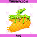 Ireland Map Ice Cream Drip PNG, Shamrocks Saint Patrick's Day PNG