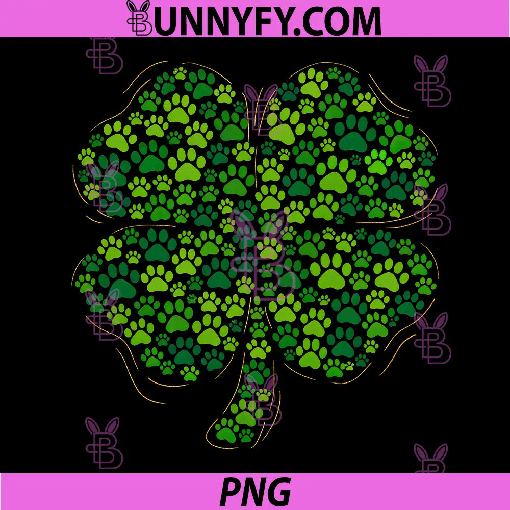 Irish Dog Paw PNG, St Patricks Day PNG, Shamrock Lucky-Puppy PNG