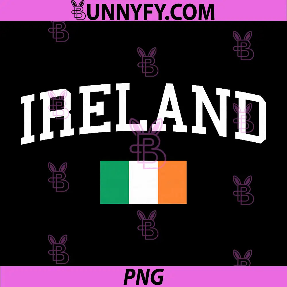Ireland Text With Irish Flag PNG, Green White Orange Pride Art PNG