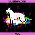 Irish Wolfhound Rainbow Splash Art PNG, Colorful Dog Silhouette Design PNG