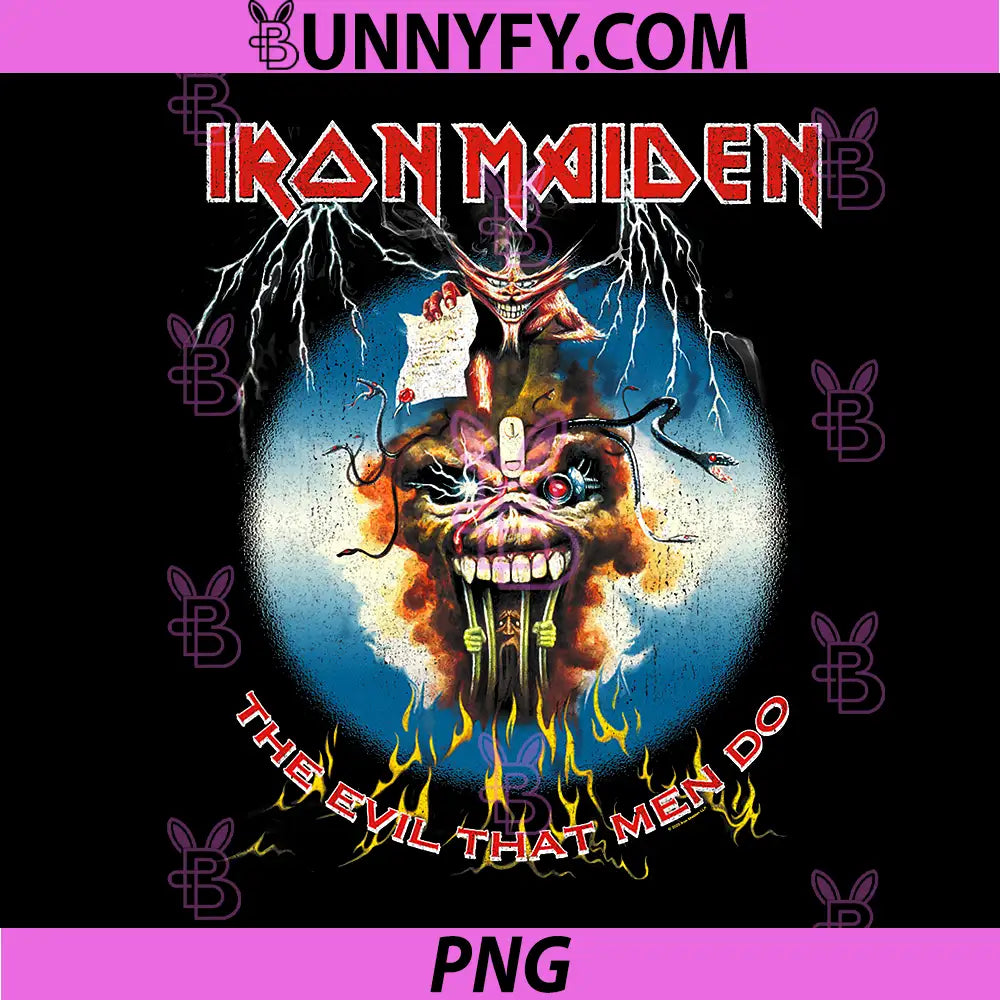 Iron Maiden PNG, The Evil That Men Do PNG