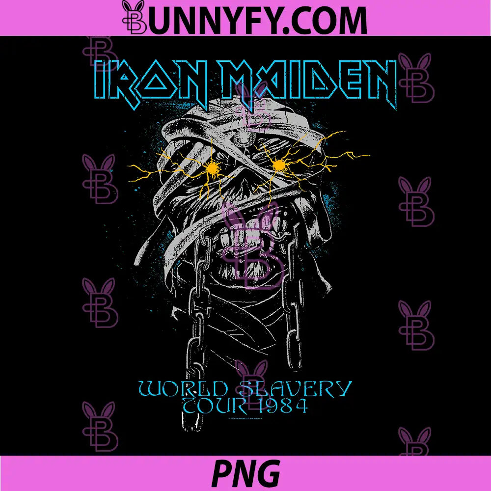 Iron Maiden Powerslave Head Mummy Black PNG