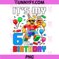 It's My 6th Birthday PNG, Building Brick 6 Years Old PNG