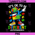 Its OK to Be Different PNG, Dabbing Puzzle Autism Awareness PNG