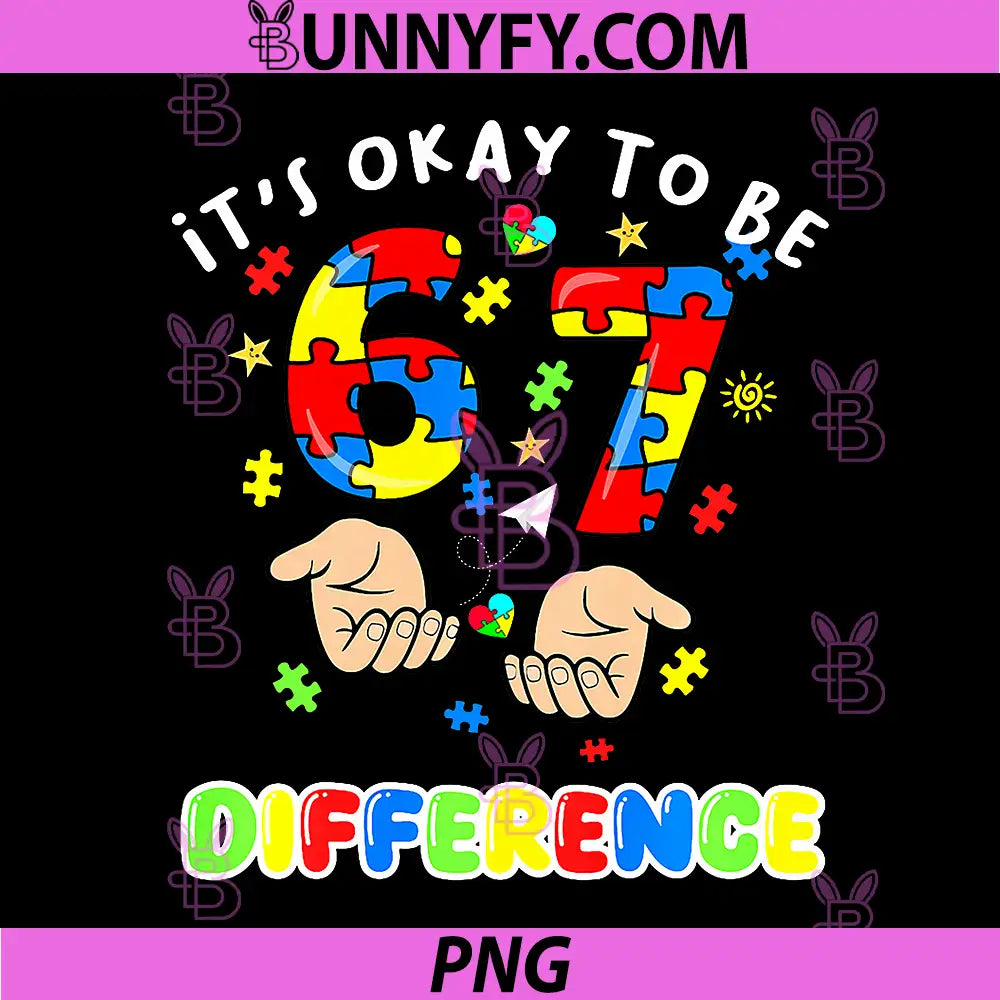 Its Okay to Be Different 67 Hand PNG, Signs Autism Awareness PNG
