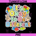 It’s Okay to Be Different PNG, Autism Awarenes Puzzle Pieces PNG