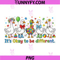 Its Okay to Be Different PNG, Goose Puzzle Autism Awareness PNG
