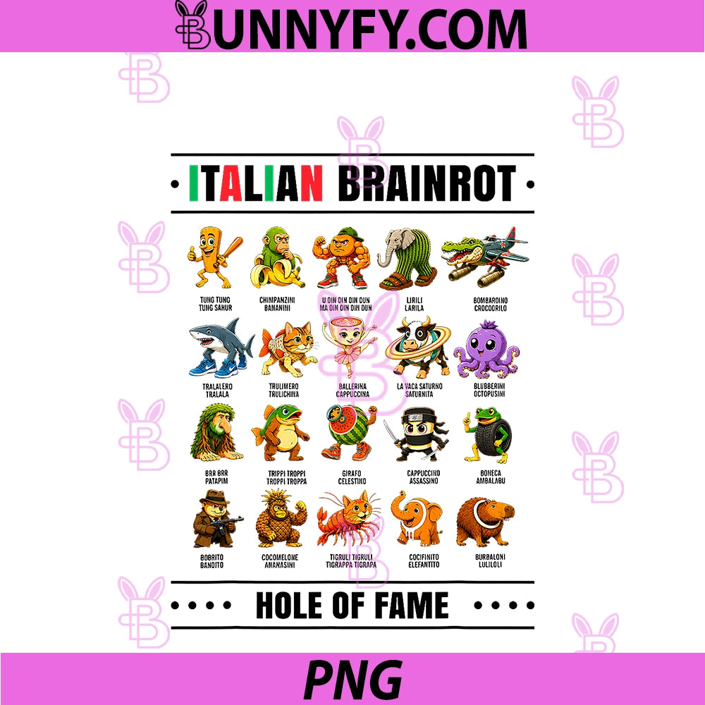 Italian Brain Rot PNG, Characters Italian Brainrot PNG