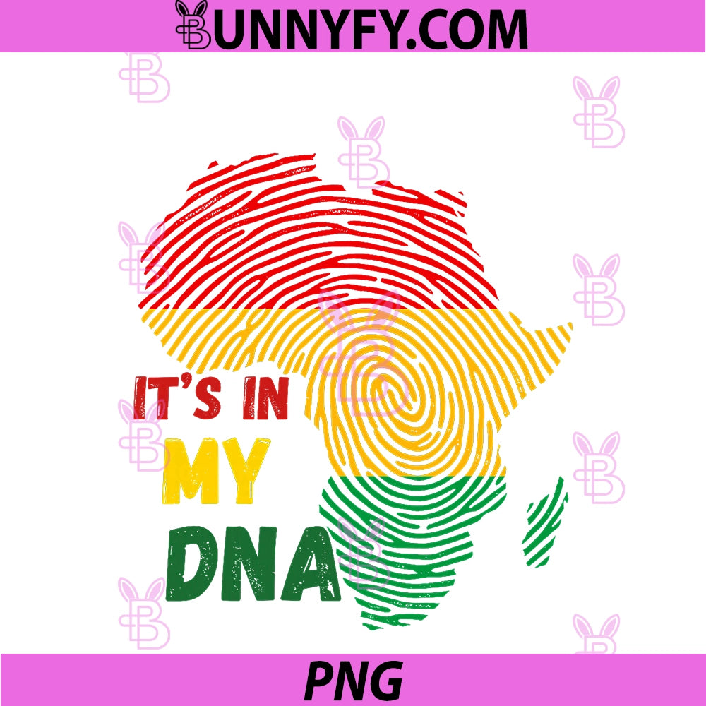 Its In My Dna PNG, Pan African Fingerprint Black History Pride PNG