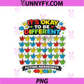Its Okay To Be Different PNG, Autism Awareness PNG