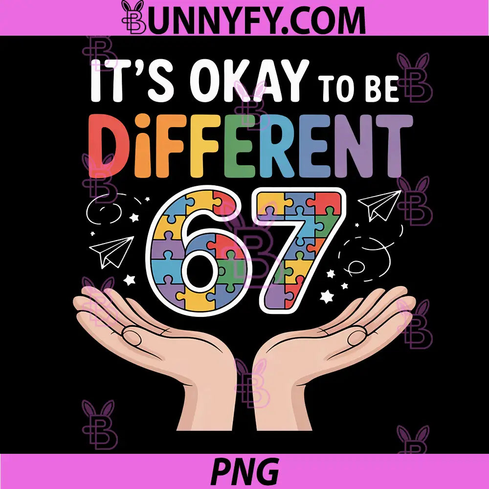 Its Okay to Be Different PNG, 67 Autism Pride PNG