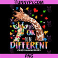 Its Ok to Be Different PNG, Autism Mom Mama Cute Giraff PNG 