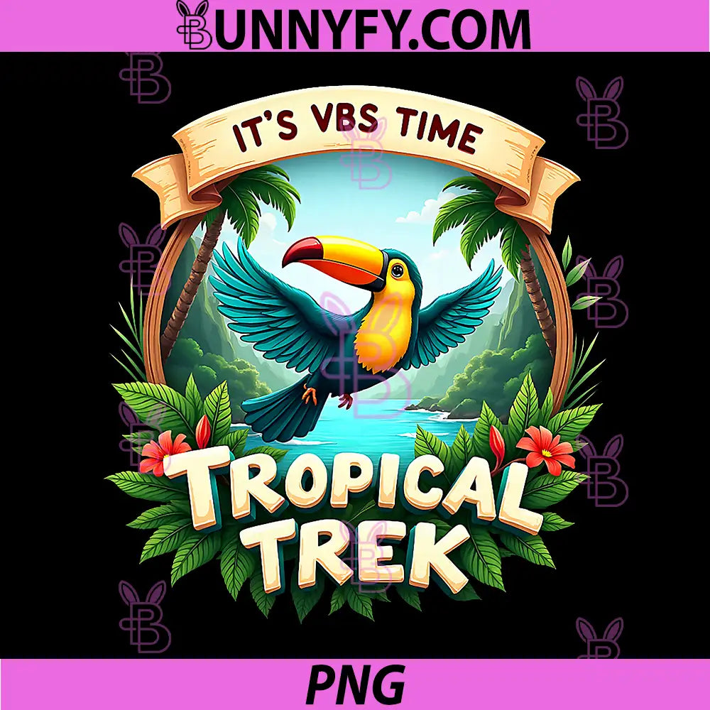 Its VBS Time Tropical Trek PNG, Jungle Adventure Design PNG