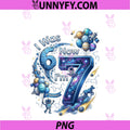I Was 6 Now I'm 7 7th Birthday PNG, 67 Astronaut Space Boy PNG