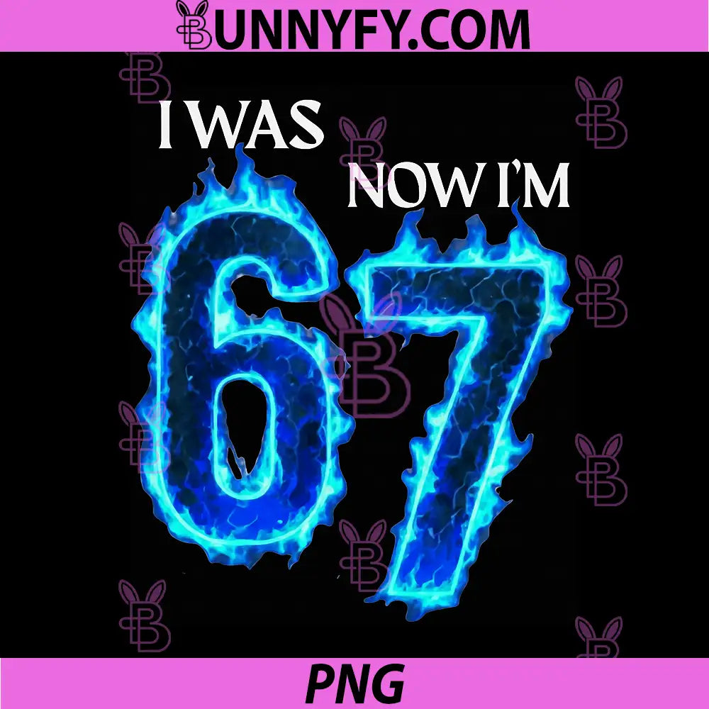 I was 6 Now I'm 7 PNG, Funny 6 7 Birthday PNG, 67 Birthday PNG