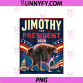 JIMOTHY For President USA 2028 PNG, Viral Raccoon Meme PNG
