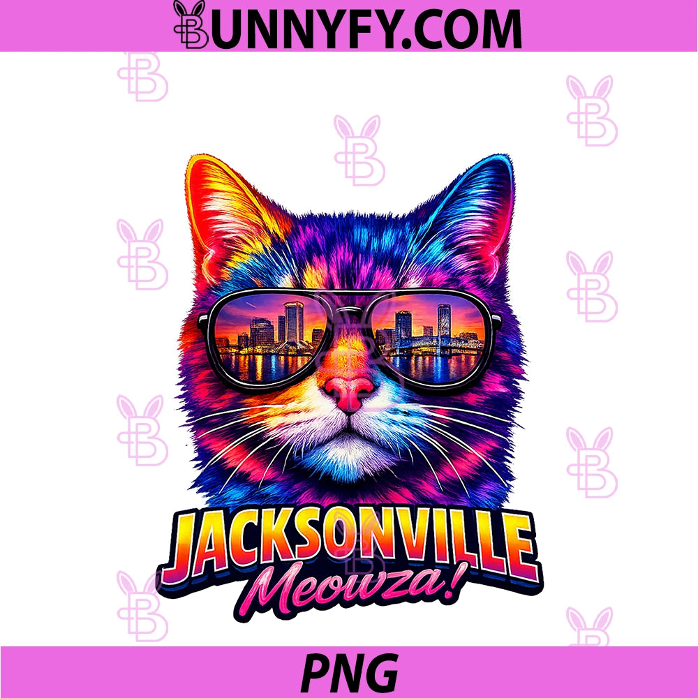 Jacksonville Cat PNG, Trendy Cool Hip Fun Jax Sunglasses Lover PNG