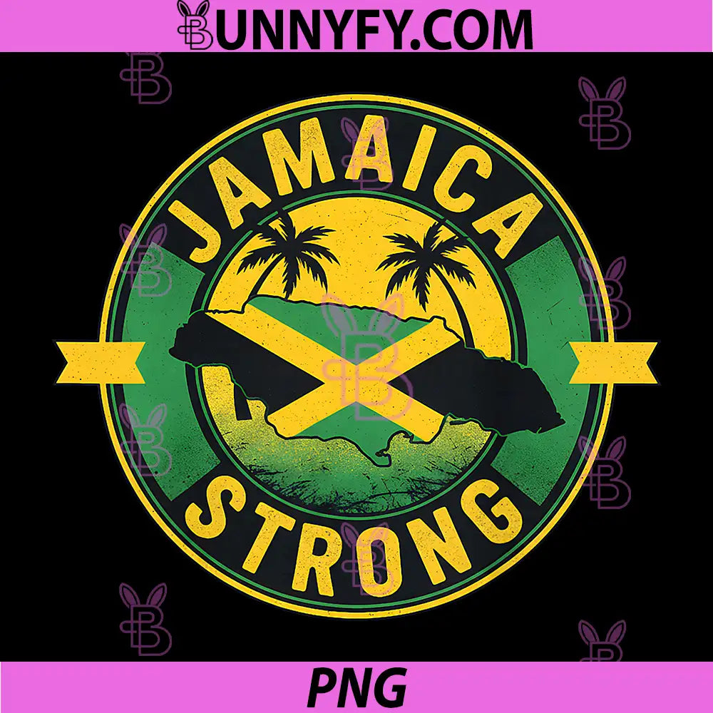 Jamaica Strong PNG, I Love Jamaican Flag Heart PNG