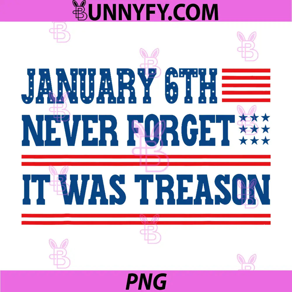 January 6th Never Forget PNG, It Was Treason Statement PNG