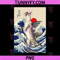 Japanese Kaiju Cat PNG, Monster Rising Ocean Wave PNG