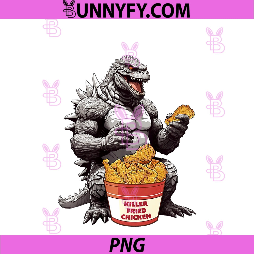 Japanese Kaiju Monster PNG, Eating Fried Chicken In Tokyo Japan PNG