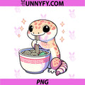 Japanese PNG, Ramen Anime Leopard Gecko Reptile Gifts PNG