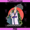 Green Haired Anime Samurai Warrior PNG, Japanese Sword Retro Art PNG