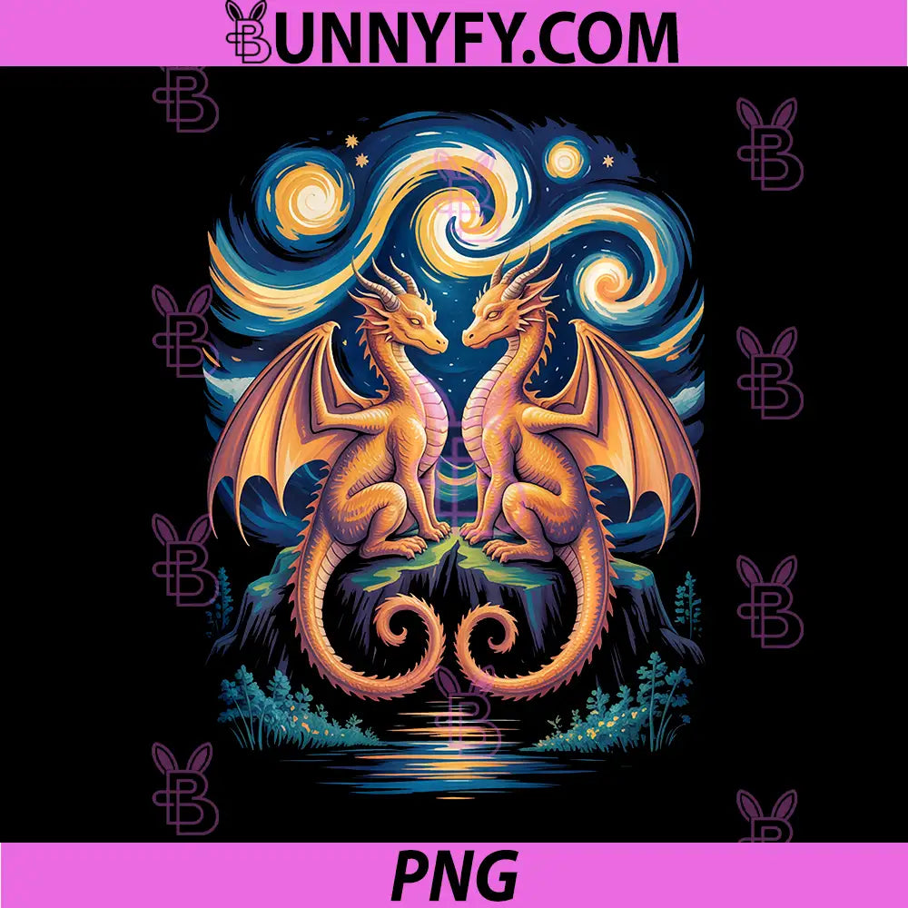 Japanese Wave Retro Art PNG, Moon Starry Night Dragon PNG