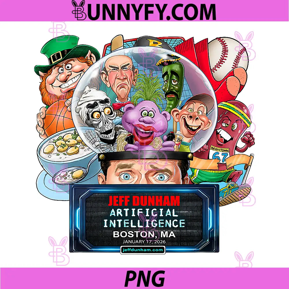 Jeff Dunham Boston 2026 PNG, Ventriloquist Comedy Tour Graphic PNG