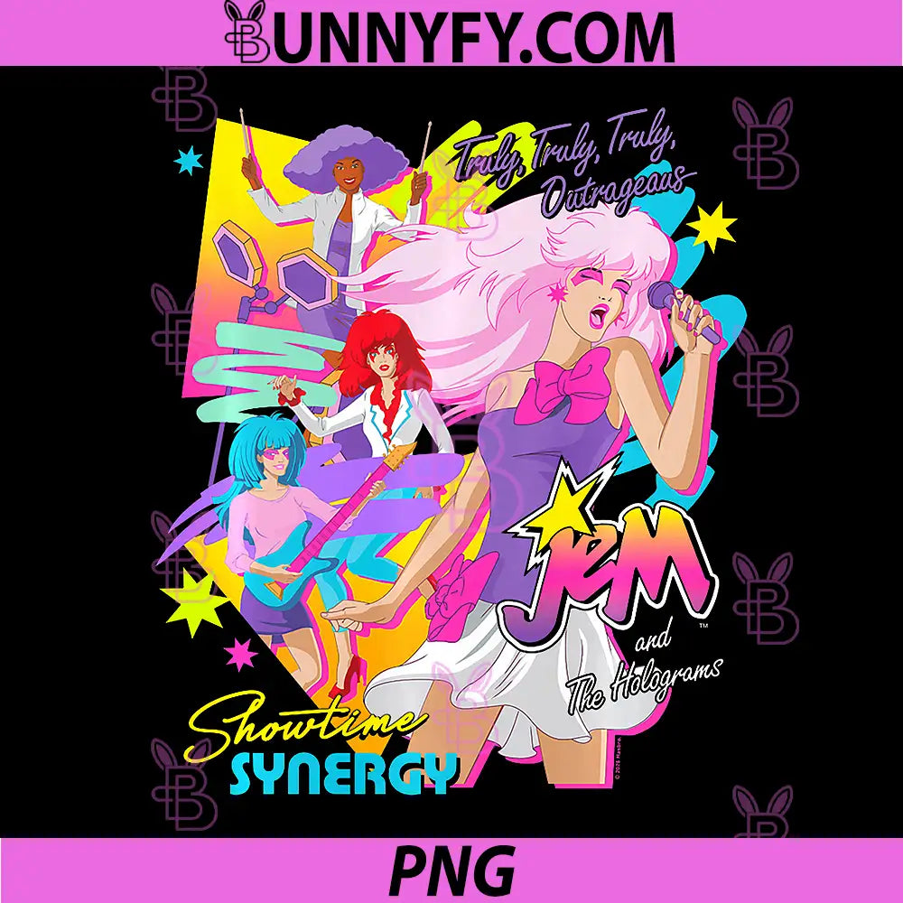 Jem and The Holograms PNG, Truly Truly Truly Outrageous Showtime PNG
