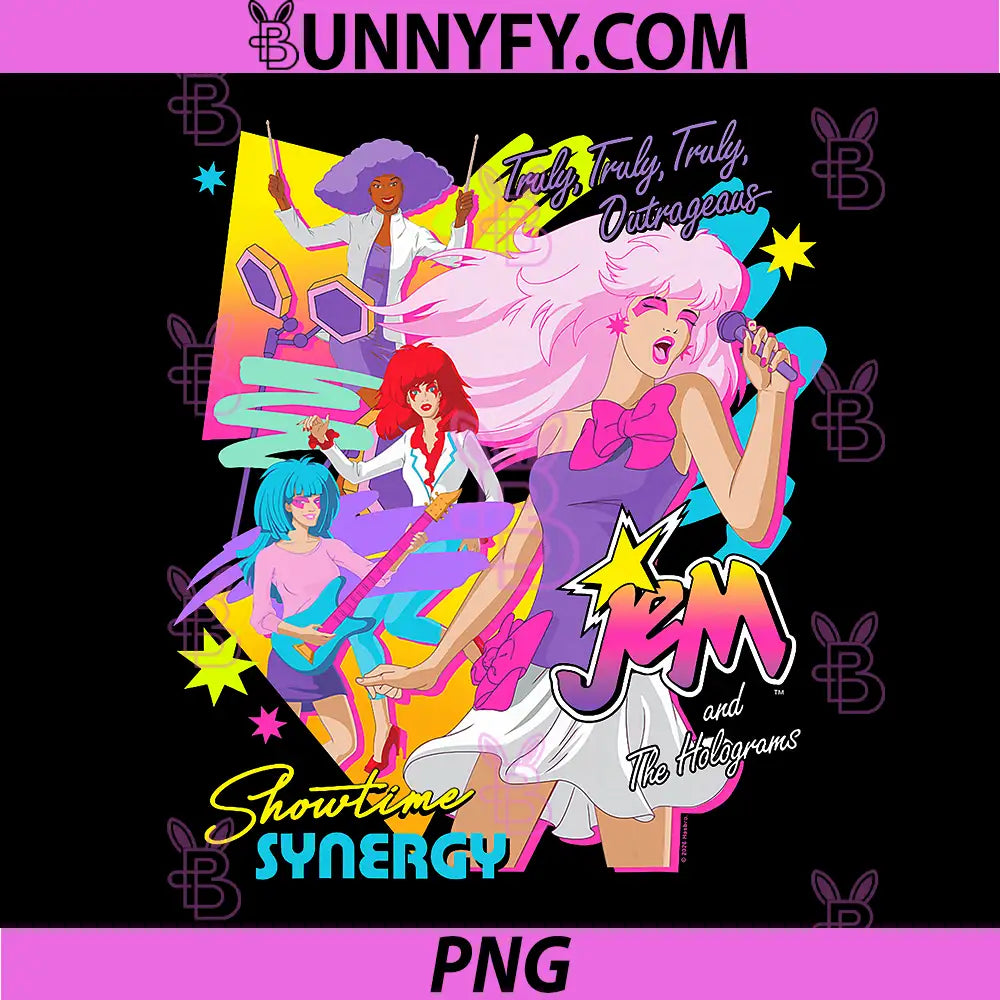 Jem and The Holograms PNG, Truly Truly Truly Outrageous Showtime PNG