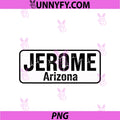 Jerome Arizona Sign PNG, Vintage Territorial Mining Town PNG