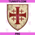 Jerusalem Cross Crusader Shield PNG, Medieval Christian Emblem Symbol PNG