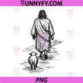 Jesus Leaving The 99 Sheep Christian Faith PNG, Shepherd Bible PNG