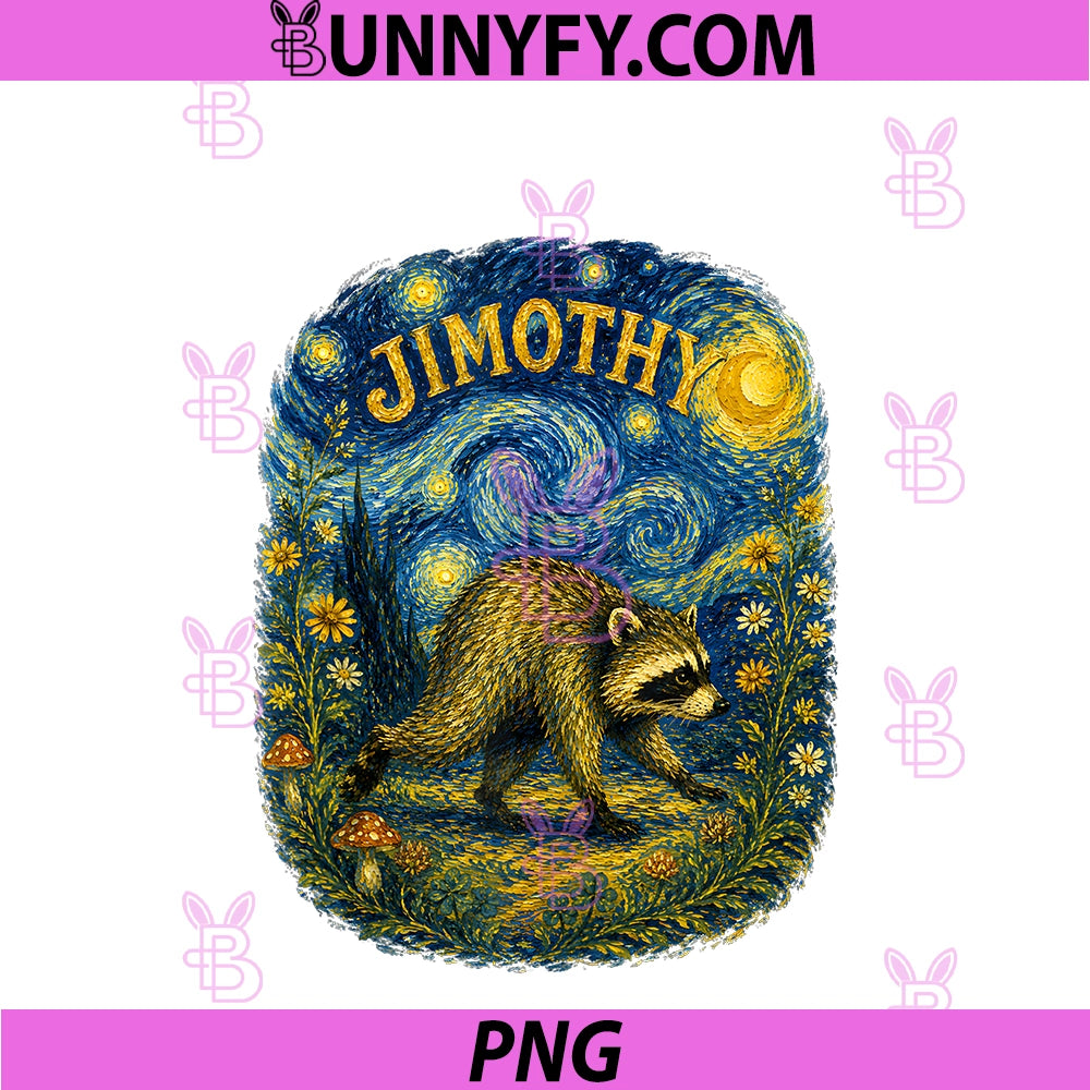 Jimothy From Seattle In Van Gogh Art PNG, Funny Panda Jimothy PNG