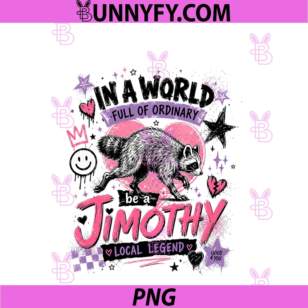 Jimothy Local Legend Street Art PNG, Raccoon World Of Ordinary PN