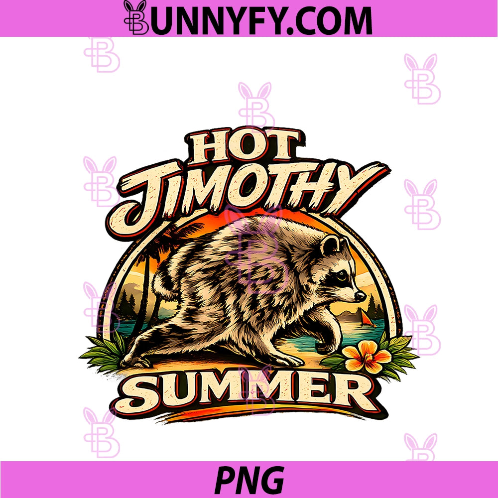 Jimothy Viral Raccoon Meme Vintage PNG, Funny Hot Jimothy Summer PNG