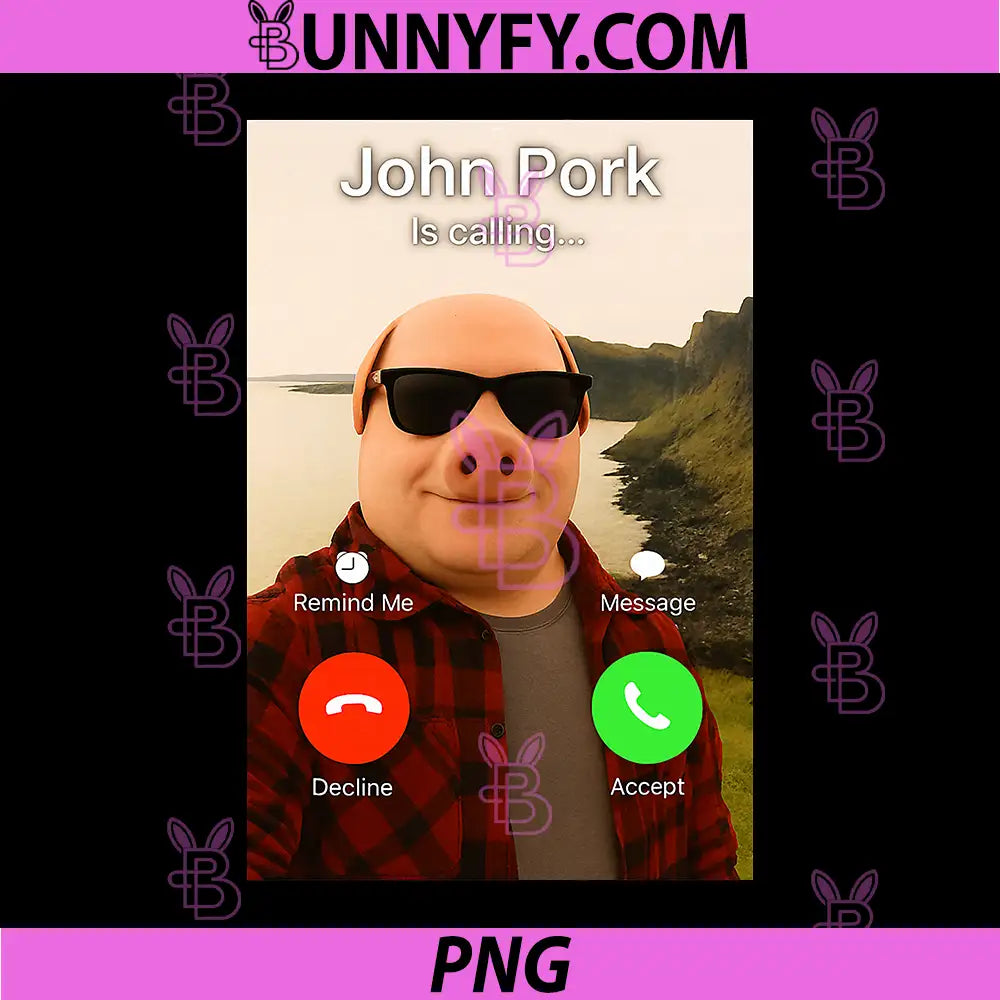 John Pork is Calling Funny PNG, John Pork Meme PNG