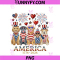 July 4th Dog Fourth Of July Cute PNG, Dogs Patriotic Funny USA PNG